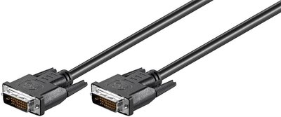 Кабель монітора-сигнальний DVI M/M 1.8m Goobay (75.09.3573) 24+1 D=7.0mm 2xShielded 1080p Cu 75.09.3573 фото