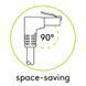 Патч-корд RJ45 UTP6a 1.0m Goobay (75.05.1536) patch AWG25 1x90&deg; D=5.9mm PoE+ 75.05.1536 фото 2