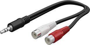 Перехідник аудіо Jack 3.5mm 3pin-RCAx2 M/F Lucom (62.09.8581) 0.25m Red/White 62.09.8581 фото
