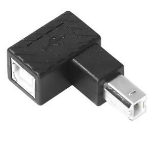 Перехідник обладнання USB2.0 B M/F Lucom (62.09.8440) адаптер кутовий 90&deg;вниз DOWN 62.09.8440 фото