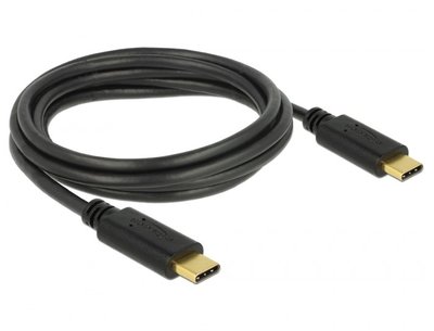 Перехідник обладнання USB Type-C M/M 2.0m Delock (70.08.3324) (USB2.0) PD 5A E-Marker D=3.8mm 70.08.3324 фото