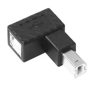Перехідник обладнання USB2.0 B M/F Lucom (62.09.8439) адаптер кутовий 90&deg;вверх UP 62.09.8439 фото