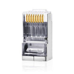 Роз'єм RJ45 STP6-конектор Lucom (62.09.8117) обжимний AWG26-23 Round Gold 62.09.8117 фото