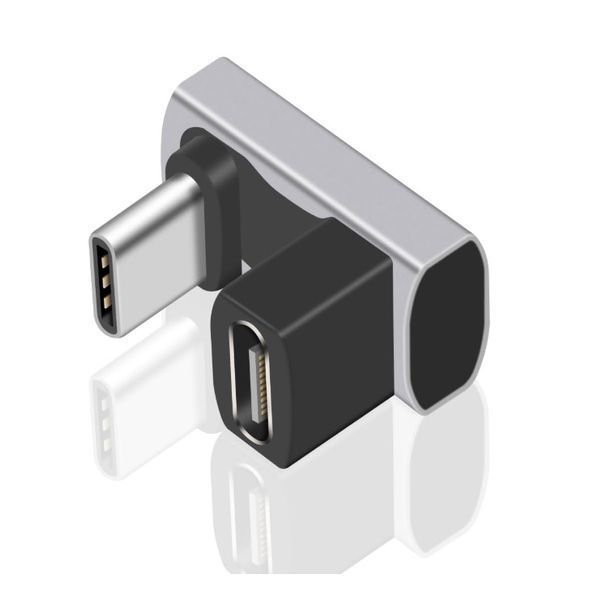 Перехідник обладнання USB Type-C M/F (адаптер) Lucom (62.09.8626) (USB4) 40Gbps 240W U-Form 62.09.8626 фото