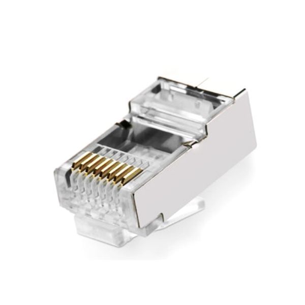 Роз'єм RJ45 STP6-конектор Lucom (62.09.8117) обжимний AWG26-23 Round Gold 62.09.8117 фото