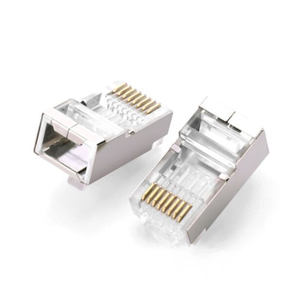 Роз'єм RJ45 STP6-конектор Lucom (62.09.8117) обжимний AWG26-23 Round Gold 62.09.8117 фото