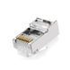 Роз'єм RJ45 STP6-конектор Lucom (62.09.8117) обжимний AWG26-23 Round Gold 62.09.8117 фото 3