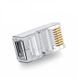 Роз'єм RJ45 STP6-конектор Lucom (62.09.8117) обжимний AWG26-23 Round Gold 62.09.8117 фото 2