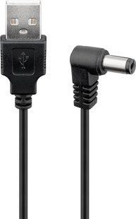 Кабель живлення пристроїв USB2.0 A-Jack DC M/M 0.5m Goobay (75.05.5157) 5.5x2.1mm Power 90&deg; Cu 75.05.5157 фото