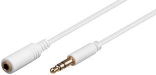 Кабель аудіо-подовжувач Jack 3.5mm 3pin M/F 5.0m Goobay (75.09.7123) Gold D=4.0mm AWG28 AUX Cu 75.09.7123 фото