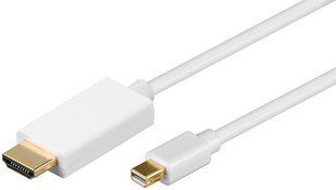 Кабель монітора-адаптер DisplayPort mini-HDMI M/M (HDMIекран) 2.0m Goobay (75.03.2861) v1.2 4K@30Hz D=6.0mm Gold