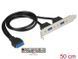Планка корпусна USB3.0 A-Pinheader Delock (70.08.4836) x2 0.50m планка 19pin