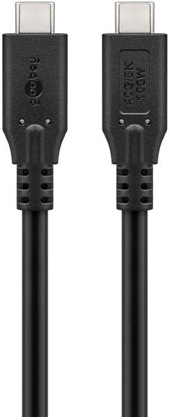 Кабель пристроїв USB Type-C M/M 1.5m Goobay (75.07.4192) (USB4) 40Gbps 100W 8K@60Hz Cu 75.07.4192 фото