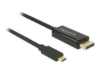 Кабель монітора-сигнальний USB Type-C-DisplayPort M/M (DP-екран) 1.0m Delock (70.08.5255) (DP-alt-Mode) v1.2 4K@60Hz