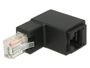 Перехідник мережевий RJ45 UTP6 Delock (70.08.6424) M/F адаптер кутовий 90&deg;вверхGold