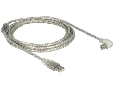 Кабель принтера USB2.0 A-B M/M 3.0m Delock (70.08.4815) AWG24+28 90°вниз 2xShielded 70.08.4815 фото