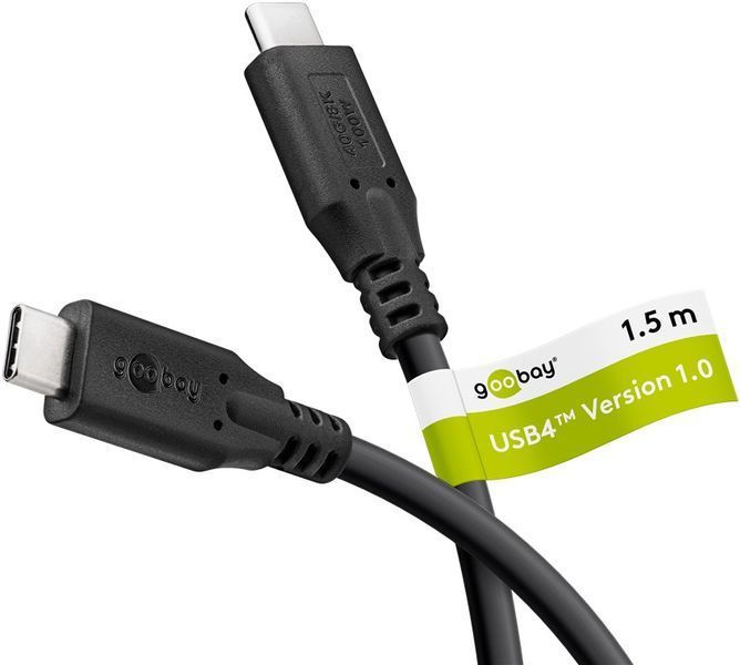 Кабель пристроїв USB Type-C M/M 1.5m Goobay (75.07.4192) (USB4) 40Gbps 100W 8K@60Hz Cu 75.07.4192 фото