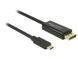 Кабель монітора-сигнальний USB Type-C-DisplayPort M/M (DP-екран) 1.0m Delock (70.08.5255) (DP-alt-Mode) v1.2 4K@60Hz
