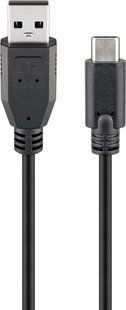 Кабель пристроїв USB Type-C-2.0A M/M 3.0m Goobay (75.05.5469) (USB2.0) 3xShield AWG24+28 75.05.5469 фото