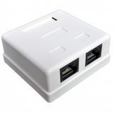 Розетка мережева RJ45 UTP5e 2x2 (розетка) Lucom (62.09.8388) зовнішня ABS IDC 62.09.8388 фото