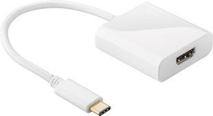 Перехідник відео USB Type-C-HDMI M/F Goobay (75.06.6259) (USB3.0) 0.2m Pas 4K@30Hz v1.4b