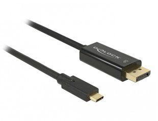 Кабель монітора-сигнальний USB Type-C-DisplayPort M/M (DP-екран) 2.0m Delock (70.08.5256) (DP-alt-Mode) v1.2 4K@60Hz Gold 70.08.5256 фото