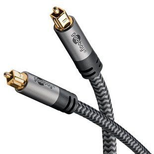 Кабель аудіо-сигнальний Toslink 10.0m Goobay (75.06.5308) Slim Elegant GoobayPlus Textile 75.06.5308 фото