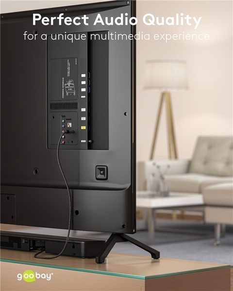 Кабель аудіо-сигнальний Toslink 10.0m Goobay (75.06.5308) Slim Elegant GoobayPlus Textile 75.06.5308 фото