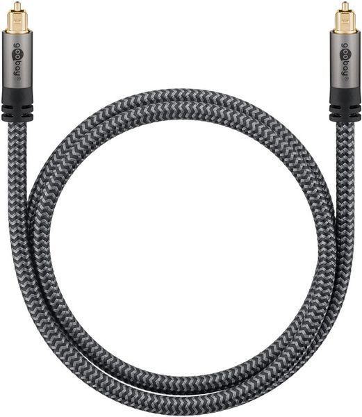 Кабель аудіо-сигнальний Toslink 10.0m Goobay (75.06.5308) Slim Elegant GoobayPlus Textile 75.06.5308 фото