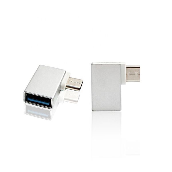 Перехідник обладнання USB Type-C-3.0A M/F Lucom (62.09.8137) (USB3.0) адаптер OTG 90° вбік 62.09.8137 фото