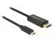 Кабель монітора-сигнальний USB Type-C-DisplayPort M/M (DP-екран) 2.0m Delock (70.08.5256) (DP-alt-Mode) v1.2 4K@60Hz Gold 70.08.5256 фото 1