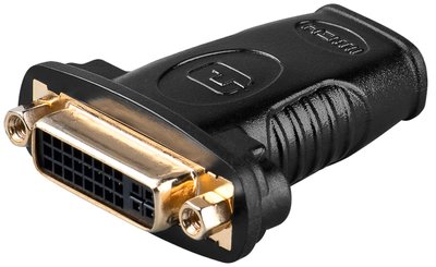 Перехідник відео HDMI-DVI F/F Goobay (75.03.3905) 24+5 Integrated Gold 75.03.3905 фото