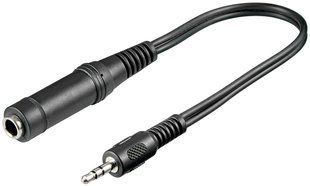 Перехідник аудіо Jack 3.5mm 3pin-6.3mm M/F Goobay (75.03.3741) адаптер 0.2m Stereo Plastic