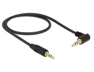Кабель аудіо-сигнальний Jack 3.5mm 3pin M/M 0.5m Goobay (75.06.7782) 90&deg; Shielded Slim AWG28 AUX Cu 75.06.7782 фото