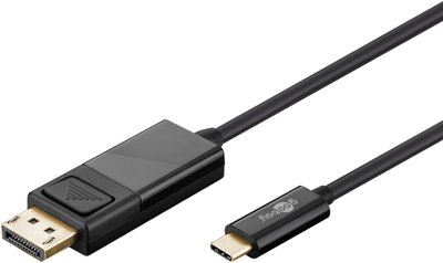 Кабель монітора-сигнальний USB Type-C-DisplayPort M/M (DP-екран) 1.2m Goobay (75.05.1767) v1.4 4K@60Hz 0.2m Mirrors 3D 75.05.1767 фото