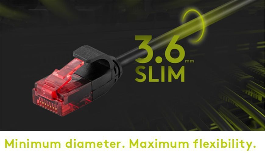 Патч-корд RJ45 UTP6 2.0m Goobay (75.09.3693) patch Slim Flexi PoE D=3.6mm Cu 75.09.3693 фото