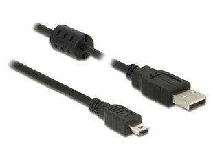 Кабель пристроїв USB2.0 A-mini 5p M/M 5.0m Delock (70.08.4916) AWG24+28 2xShielded D=4.0mm F Cu