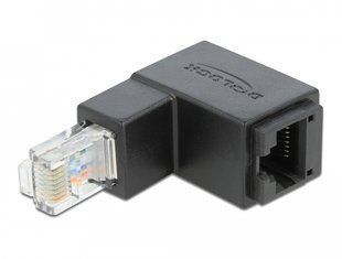 Перехідник мережевий RJ45 UTP6 Delock (70.08.6423) M/F адаптер кутовий 90&deg;вниз Gold