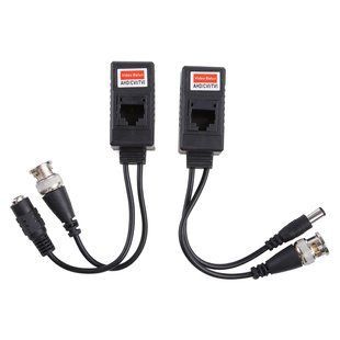 Перехідник відео RJ45 UTP5e-BNC Lucom (62.09.8455) +DC PoE Video balun балун 720p 62.09.8455 фото