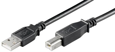 Кабель принтера USB2.0 A-B M/M 1.8m Goobay (75.03.3072) AWG28 2xShielded D=3.4mm Cu 75.03.3072 фото