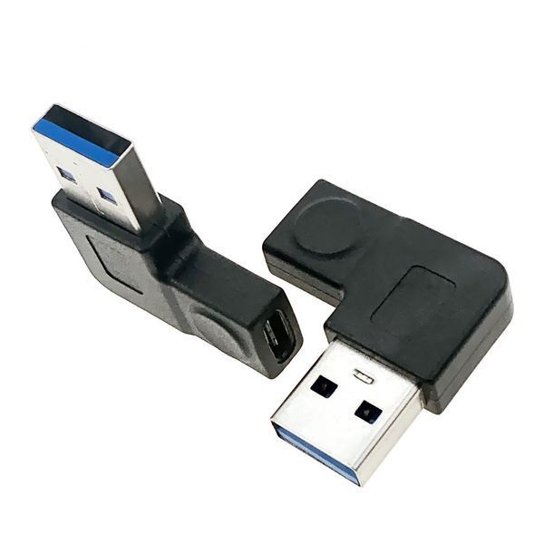 Перехідник обладнання USB Type-C-3.0A F/M Lucom (62.09.8312) (USB3.0) адаптер OTG 90&deg; вліво 62.09.8312 фото