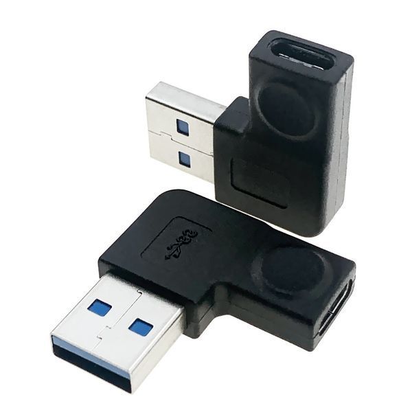 Перехідник обладнання USB Type-C-3.0A F/M Lucom (62.09.8312) (USB3.0) адаптер OTG 90&deg; вліво 62.09.8312 фото