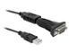 Перехідник обладнання USB2.0 A-COM(DB9) RS232 M/M Delock (70.06.1460) 0.8m FTDI Nut (адаптер+кабель)