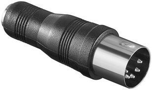 Перехідник аудіо Jack 3.5mm 3pin-DIN F/M (5pin) Delock (70.08.4703) адаптер Stereo