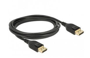 Кабель монітора-сигнальний DisplayPort M/M 2.0m Delock (70.08.5660) v1.4 8K@60Hz 19pin D=4.5mm Sert. 70.08.5660 фото