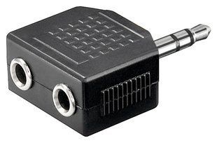 Перехідник аудіо Jack 3.5mm 3pin 1x2 M/F (Splitter) Lucom (62.09.8438) адаптер Y-form Stereo-Stereo AUX 62.09.8438 фото