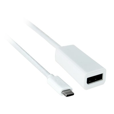 Перехідник відео USB Type-C-DisplayPort M/F Lucom (25.02.5064) (DP-alt-Mode) 0.1m v1.2 4K@60Hz 25.02.5064 фото