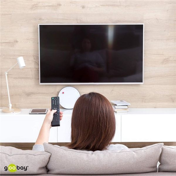 Кабель монітора-подовжувач HDMI M/F 0.1m Goobay (75.06.4824) v2.0 4K@60Hz HDR Flex Slim Gold 75.06.4824 фото