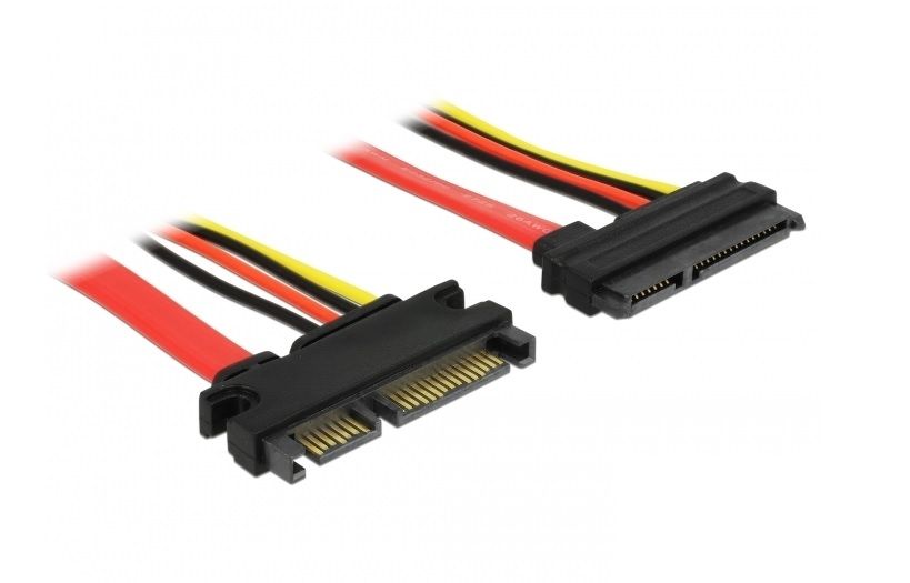 Подовжувач накопичувача SATA 22p M/F Delock (70.08.4361) 0.5m 6Gbps AWG18+26 (5+12V) 70.08.4361 фото