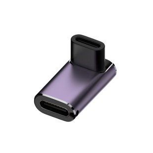 Перехідник обладнання USB Type-C F/F (адаптер) Lucom (62.09.8484) (USB4) 40Gbps 240W 8K@60 90&deg;верт 62.09.8484 фото
